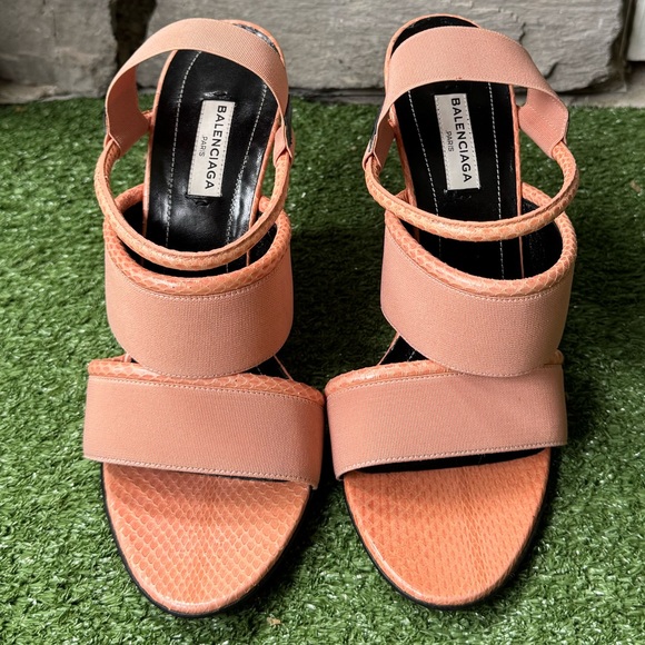 Balenciaga Strappy Wedge Slingback Women’s Sandals - Picture 1 of 13